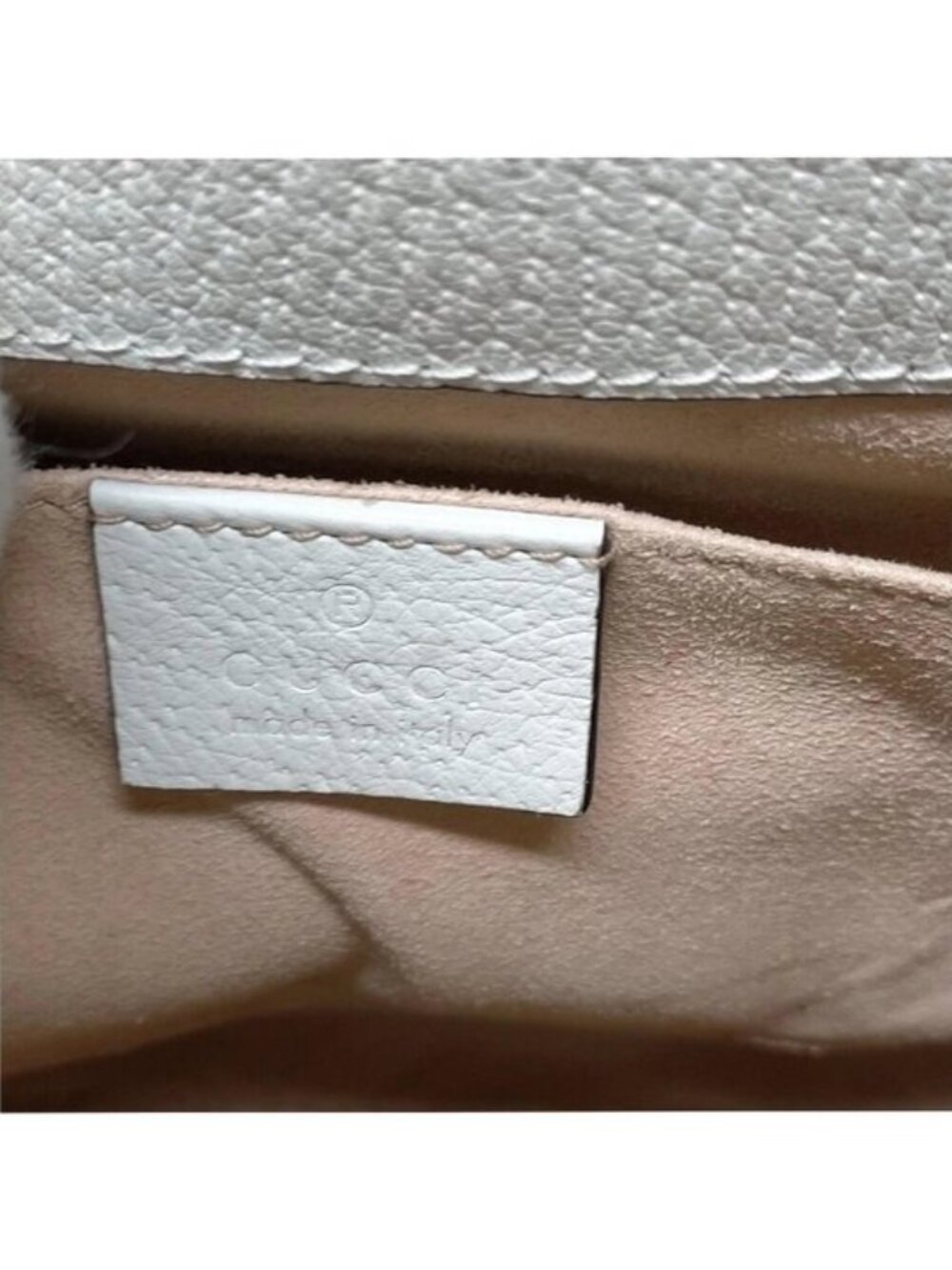 Authentic Gucci Ophidia Mini Bucket Bag White Leather GG Logo Crossbody - Picture 15 of 16